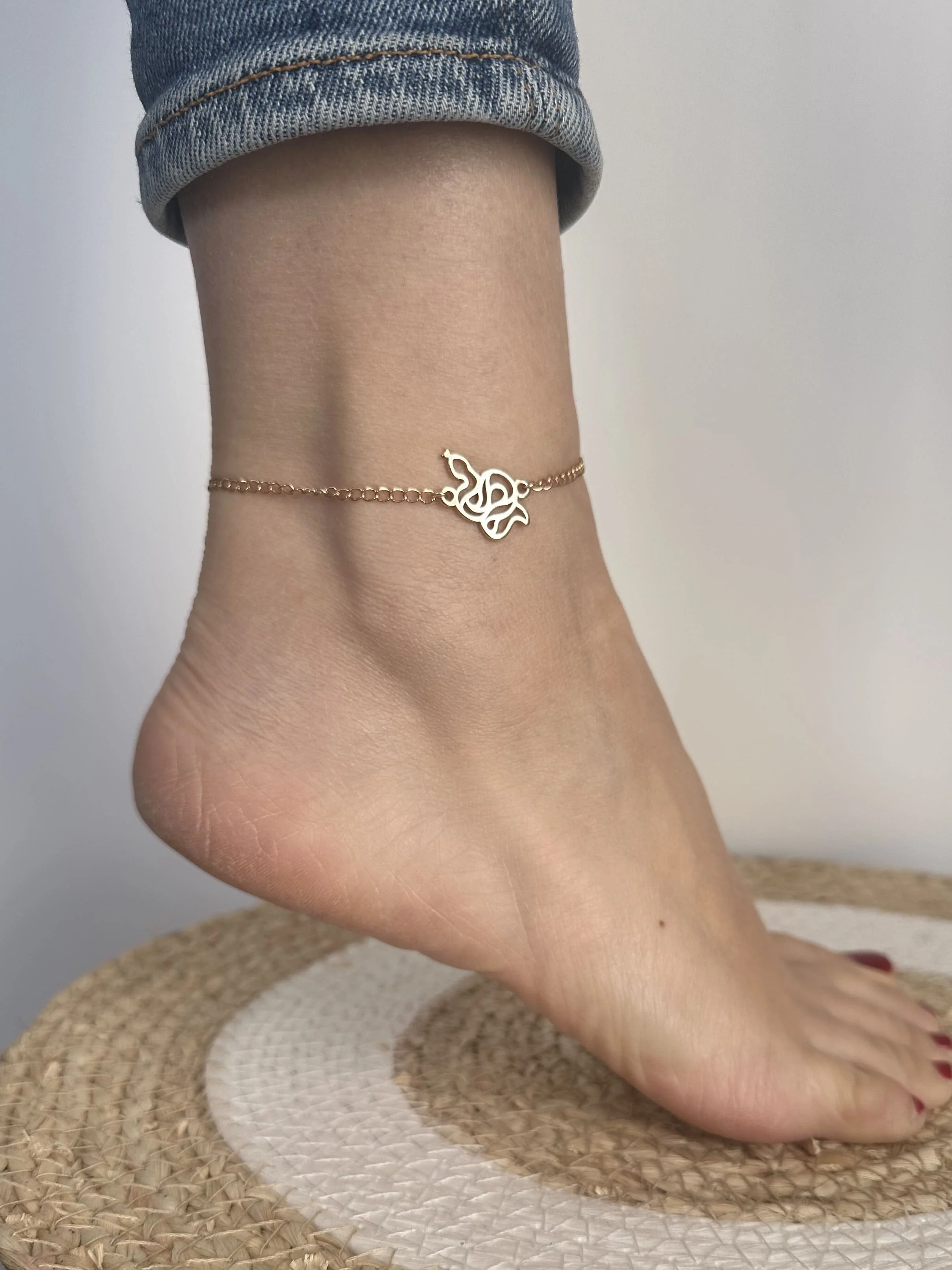 Bracelet de cheville serpent - Image 5