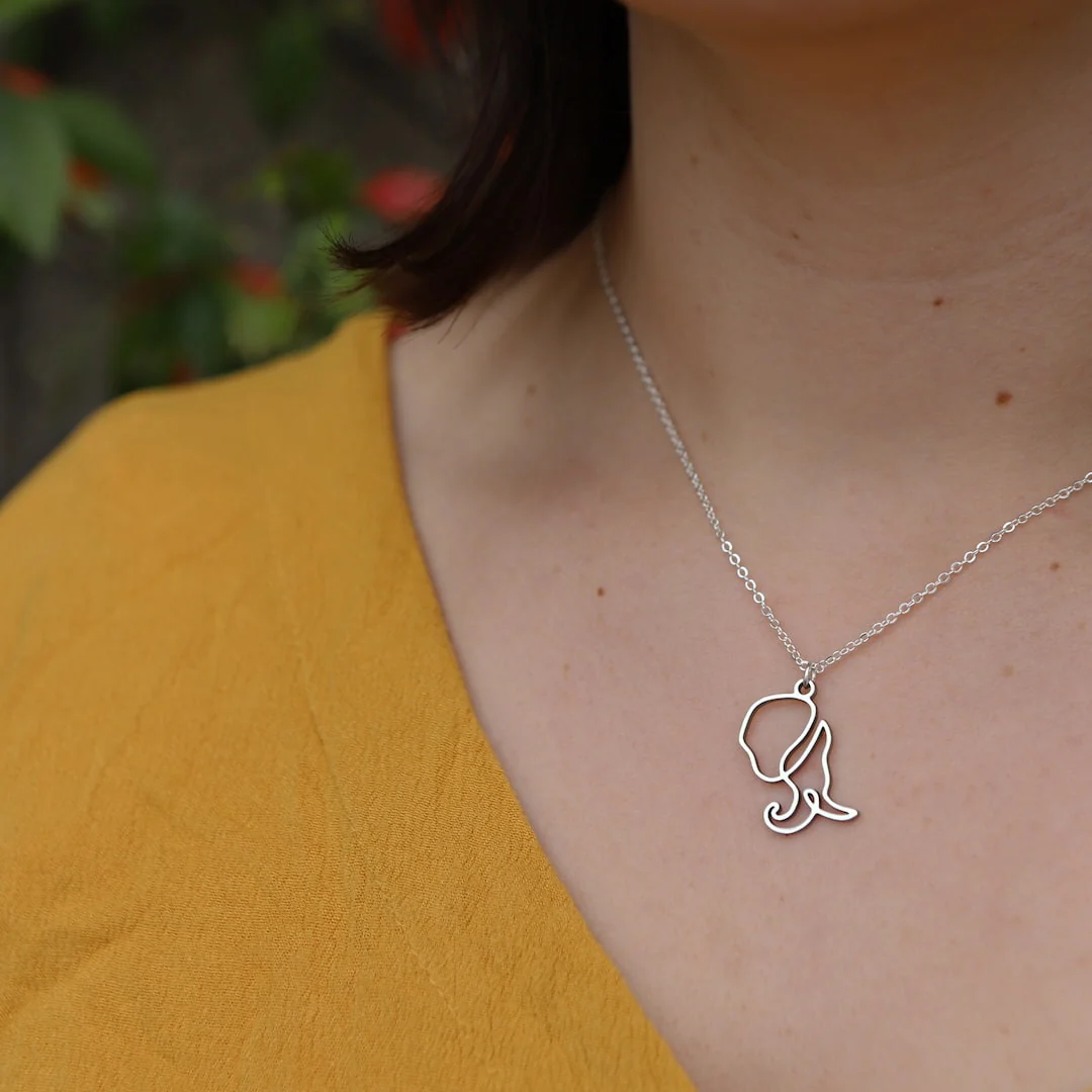 Collier Éléphant One Line - Image 6